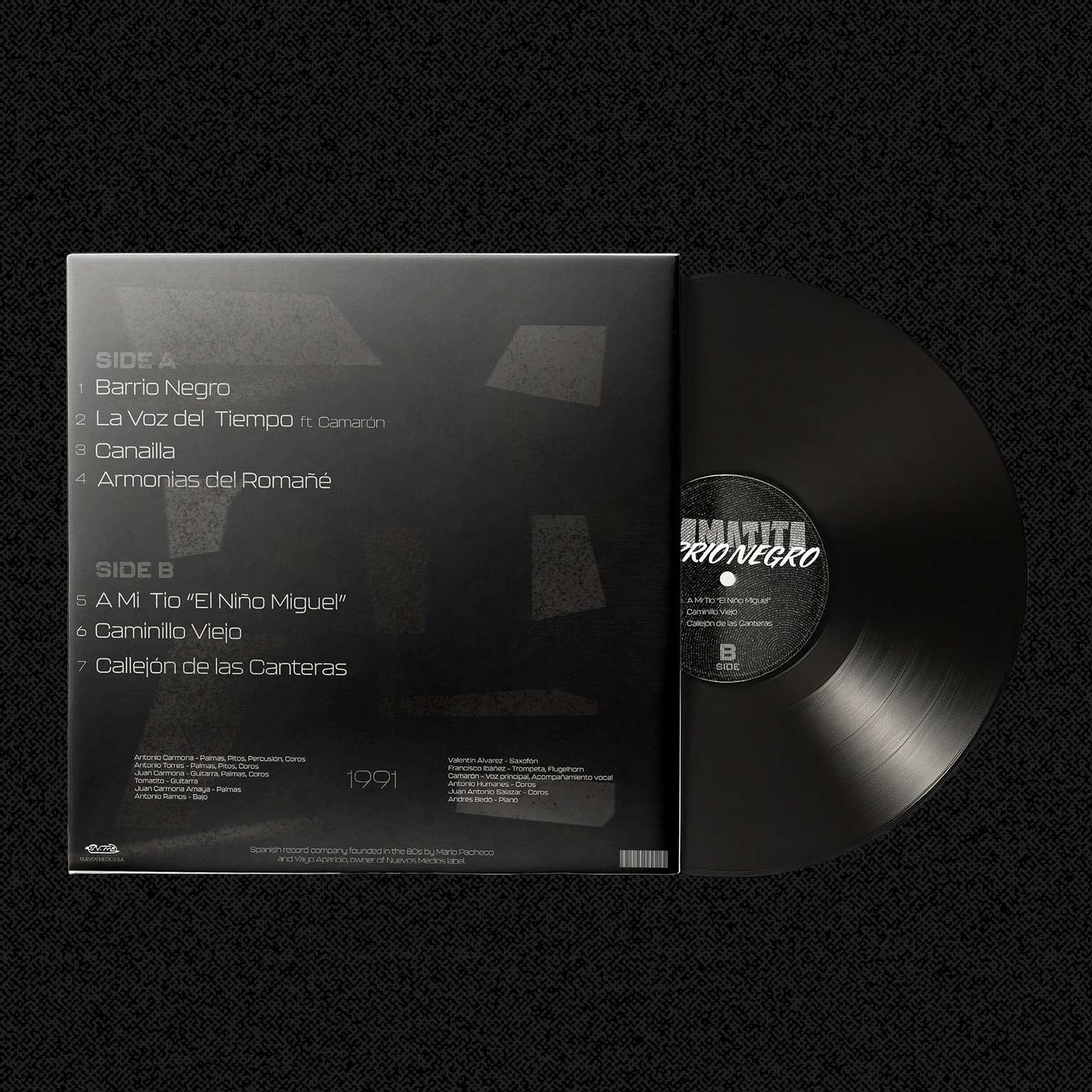 Contraportada vinilo barrio negro de tomatito